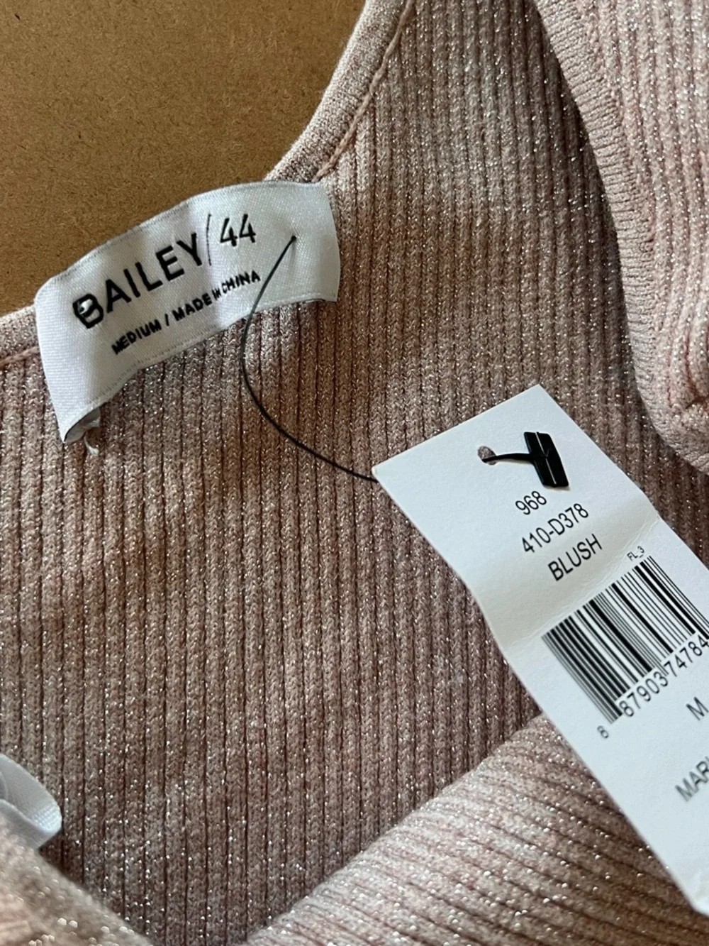 NWT Bailey 44 Anaya One Shoulder Bodycon Sweater Pink size M - Picture 4 of 8